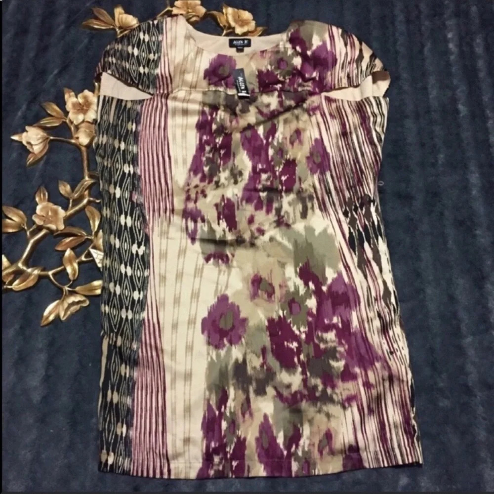 NWT Allen B Tunic Style Multi Colored Dress 6